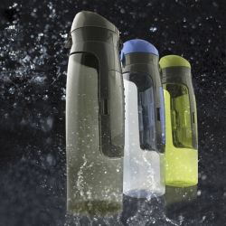 750ml portable sports bottle with storage compartment