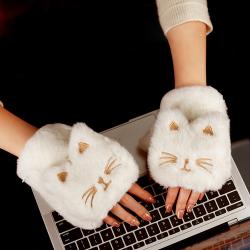 冬季猫爪电热手套