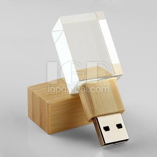 IGP(Innovative Gift & Premium) | Wooden Crystal Glow USB Flash Drive