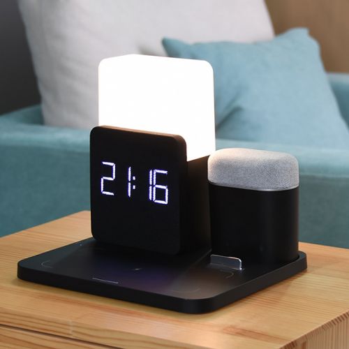 IGP(Innovative Gift & Premium) | Multi-functional Wireless Charging Base with Alarm Clock and Night Light