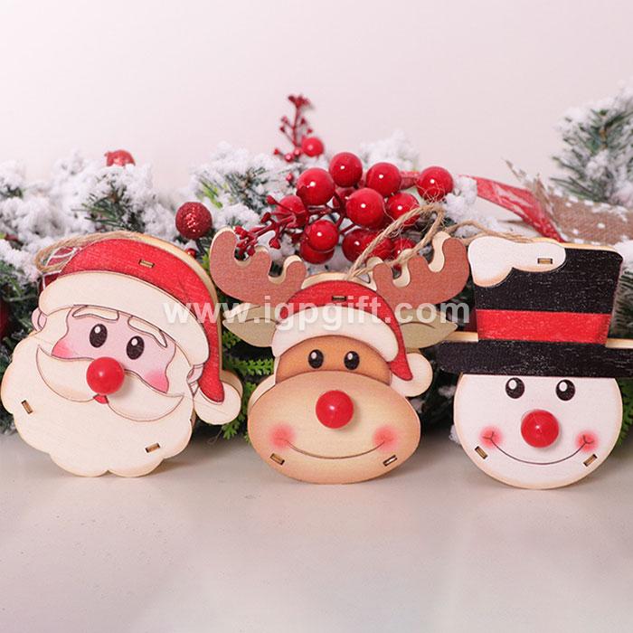 IGP(Innovative Gift & Premium) | Christmas wooden hanging ornament with light