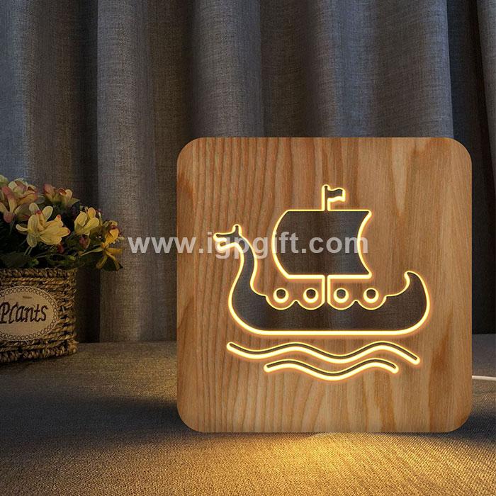 IGP(Innovative Gift & Premium) | Dragon Boat Wooden Night Light