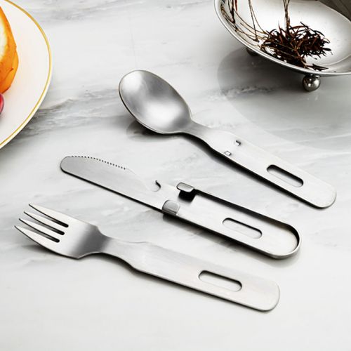 IGP(Innovative Gift & Premium) | Stainless Steel Portable Three-piece Suit with Knife Spoon Fork