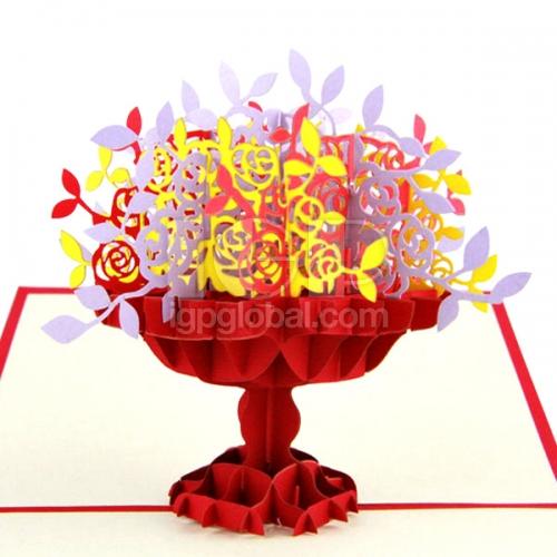 IGP(Innovative Gift & Premium) | Paper Sculpture Basket Greeting Card