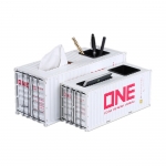 Container model penholder with tissue box