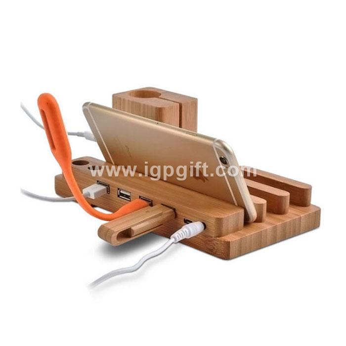 IGP(Innovative Gift & Premium) | Multi0functional solid wood phone holder
