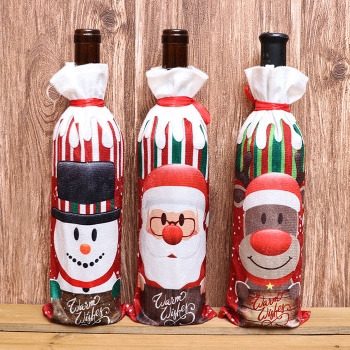 Christmas wine bottle tote