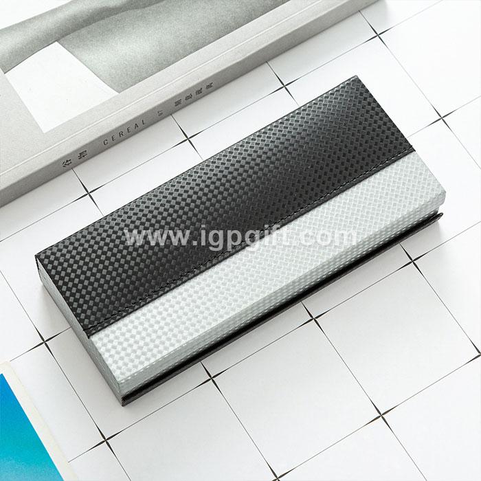 IGP(Innovative Gift & Premium)|黑银拼色皮质翻盖笔盒