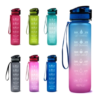 Dull-polished gradient water bottle