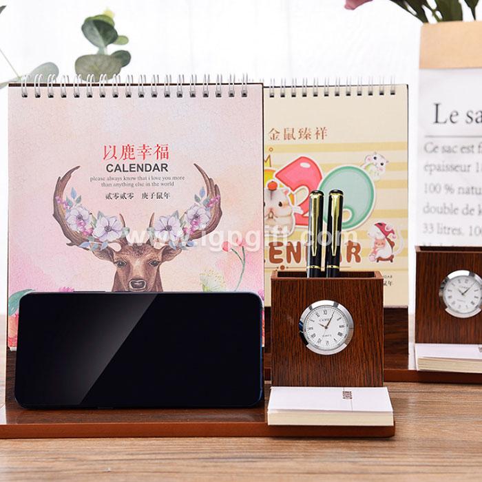 IGP(Innovative Gift & Premium) | Creative wooden calendar with clock