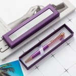 Paper pen box with transparent cover