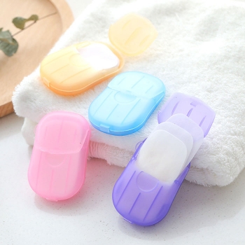 Box-packed confetti soap