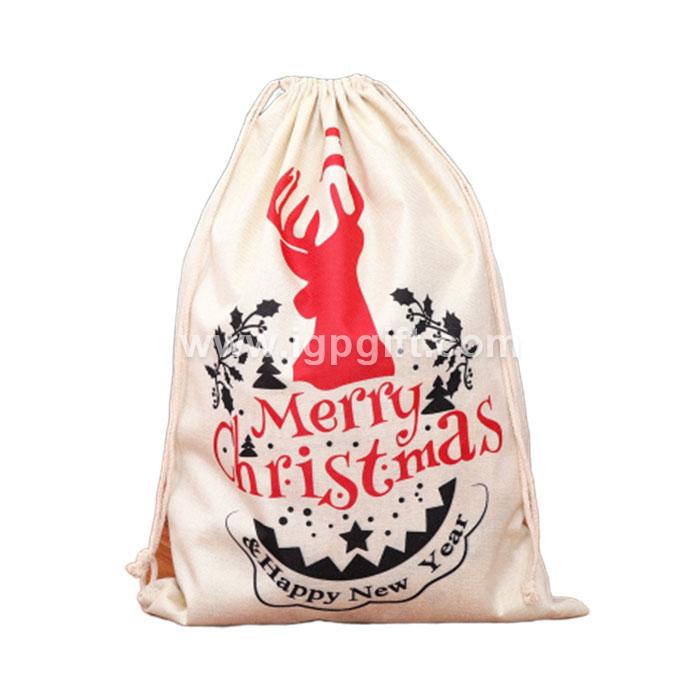 IGP(Innovative Gift & Premium) | Christmas linen drawstring bag