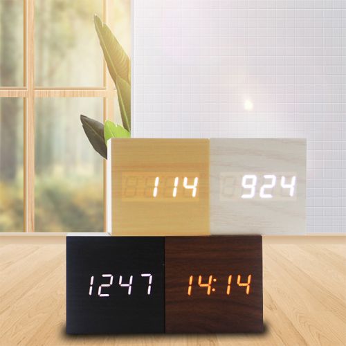 IGP(Innovative Gift & Premium) | Multi-function Wooden Cube Alarm Clock