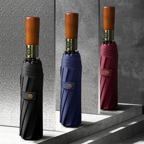IGP(Innovative Gift & Premium) | Wooden Handle Full-automatic Advertising Umbrella