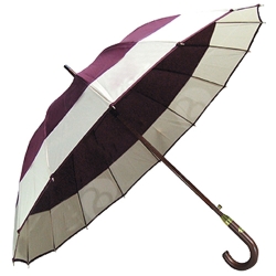 16-bone Double Color Straight Rod Umbrella