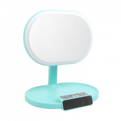 Bluetooth stereo with makeup mirror LED lamp