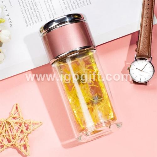 IGP(Innovative Gift & Premium) | Portable Double Layer Glass Water Bottle