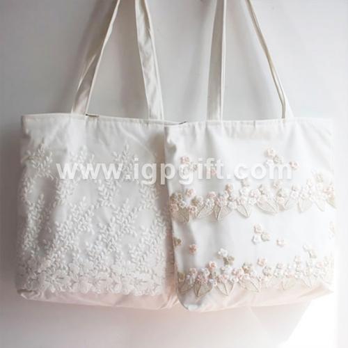 IGP(Innovative Gift & Premium)|刺绣蕾丝拉链暗釦手提袋