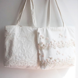 Embroidery Lace Shopping Bag