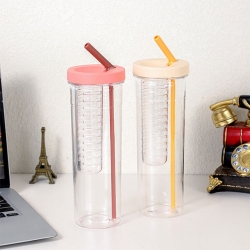 High-capacity Portable Water Bottle With Straw