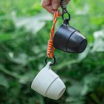 Eco-friendly Coffee Grounds Made Camping Cup with Lanyard