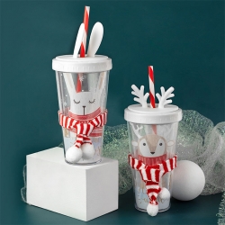 Double-layer Cup with Straw