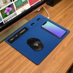 Multifunctional Leather Wireless Charging Mouse Pad