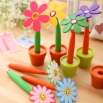 童趣盆栽花朵廣告筆