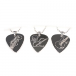 Metal Guitar Pick Necklace