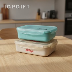 生態小麥纖維三麵食品儲存盒