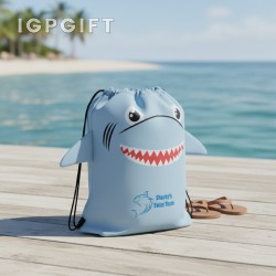 鯊魚圖案抽繩禮品袋