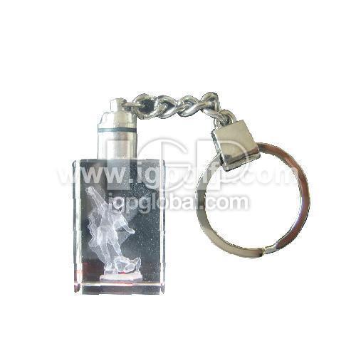 Inside Carving Crystal Key Chain