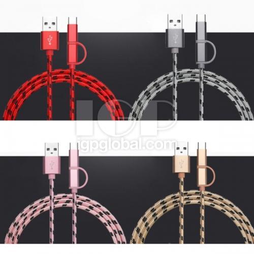 3 in 1 Apple/ Android dual purpose connector data line 
