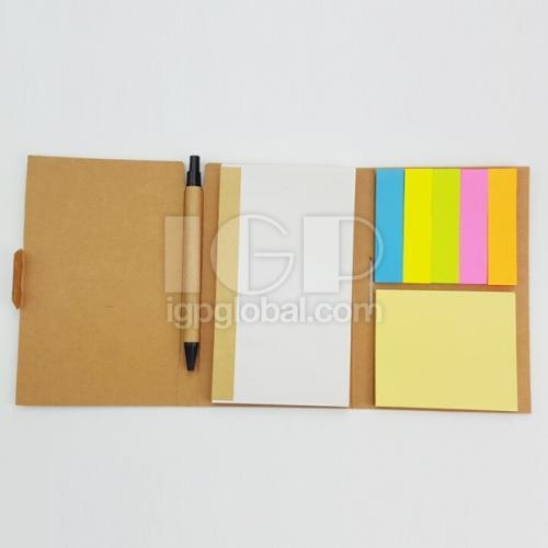 Recycle Memo Pad with Pen Set Notebook 