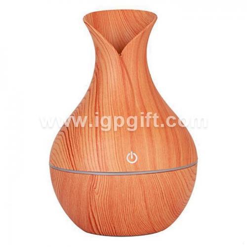 木紋花瓶造型加濕器香薰機