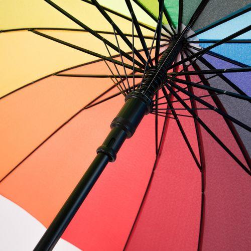 16骨彩虹直桿雨傘